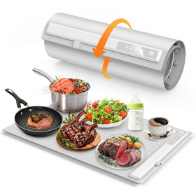 Food Warming Mat,Electric Warming Tray For Food,Foldable Warming Mat For Buffets Party And Daily Use,Silicone Heating Pad With 3 Temp Settings,Kitchen Gadgets Portable Hotplate by Alunorix